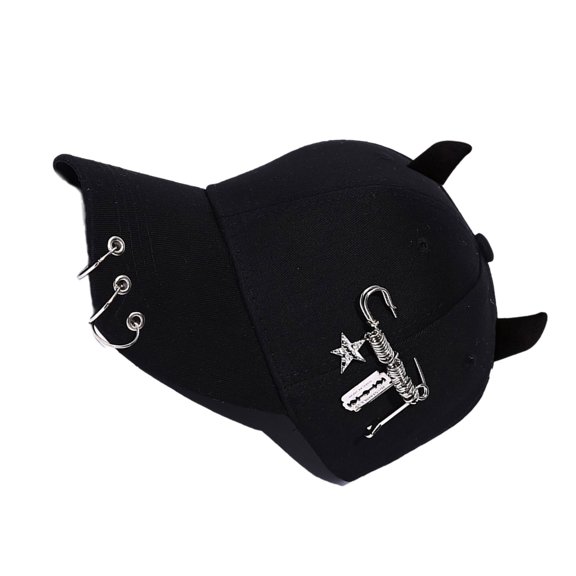 Baseball Hat Travel Visors Hat Adult Devil Hat with Horn Outdoor Adjust Size Hiking Cycling Hot Day Sun Hat
