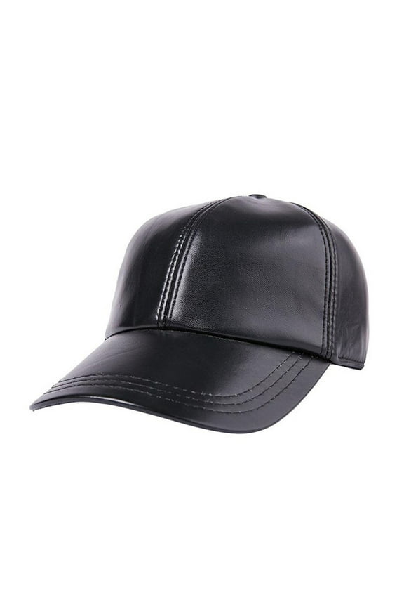 Baseball Hats Black Men Real Leather Sna-pback Cap Casual Natural Leather Adjustable Winter Luxury Peaked Caps ,Fashion