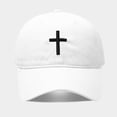 thumbnail image 1 of Baseball Hats for Women AURORADY Men's Washed Cotton Embroidered Baseball Cap Adjustable Dad Hat for Independence Day & Casual Wear, White One Size Baseball Caps, 1 of 5
