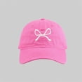 thumbnail image 1 of Baseball Hats for Women AURORADY Trendy Bow Tie Baseball Cap for Women and Men Trucker Hats Adjustable Fashion Sun Hat with Visor for Hiking & Travel, Hot Pink One Size Baseball Caps, 1 of 5