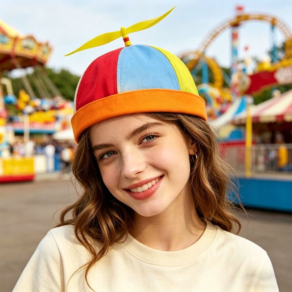 Baseball Hats for Men Women Adjustable Adult with Detachable Propeller Novelty Outdoor Mens Caps Orange One Size