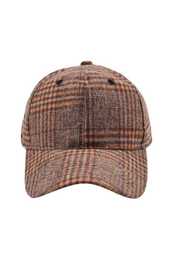 Baseball Hats for Men Women Classic Low Profile Plaid Cotton Baseball Cap Soft Unconstructed Adjustable Dad Cap Beach Fashion Hat