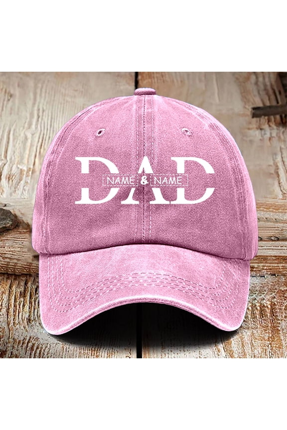 Baseball Hats for Men Women Fathers Day Custom Dad Custom with Names Custom Adjustable Outdoor Caps for Men Pink One Size