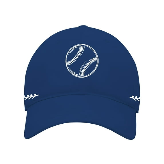 Baseball Hats for Women, Audhol Washed Baseball Pattern with Printed Baseball Caps on Both Sides Womens Hats Blue One Size