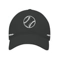 thumbnail image 1 of Baseball Hats for Women, Audhol Washed Baseball Pattern with Printed Baseball Caps on Both Sides Womens Hats Grey One Size, 1 of 5