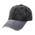 thumbnail image 1 of Baseball Hats for Women CQXIDFH Washed Cotton Breathable Baseball Cap, Unisex Solid Color Hat for Spring Summer Outdoor, Beret (Black, One Size), 1 of 3