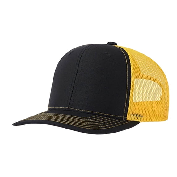 Baseball Hats for Women Classic Structured Trucker Snapback Baseball Cap for Men Adjustable Flat Brim Solid Color Mesh Hat