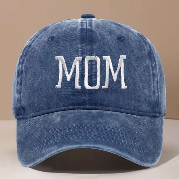 Baseball Hats for Women Men Mom Embroidered Printed Vintage Adjustable Outdoor Mens Caps Navy One Size