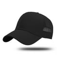 thumbnail image 1 of Baseball Hats for Women Men Trucker Structured Plain 6 Panel Adjustable Outdoor Baseball Caps Black One Size, 1 of 3
