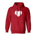 thumbnail image 1 of Baseball Heart Adult Hooded Sweatshirt, 1 of 3