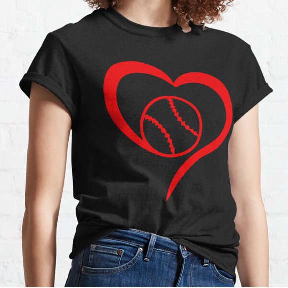 Baseball Heart For Sports Player Classic T-shirt