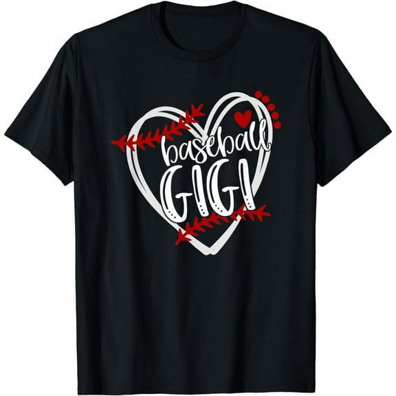 Baseball Heart GIGI Shirt Grandma Tshirt Trendy T-Shirt