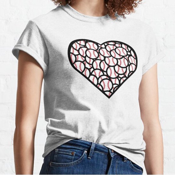 Baseball Heart Love Design Classic T-shirt