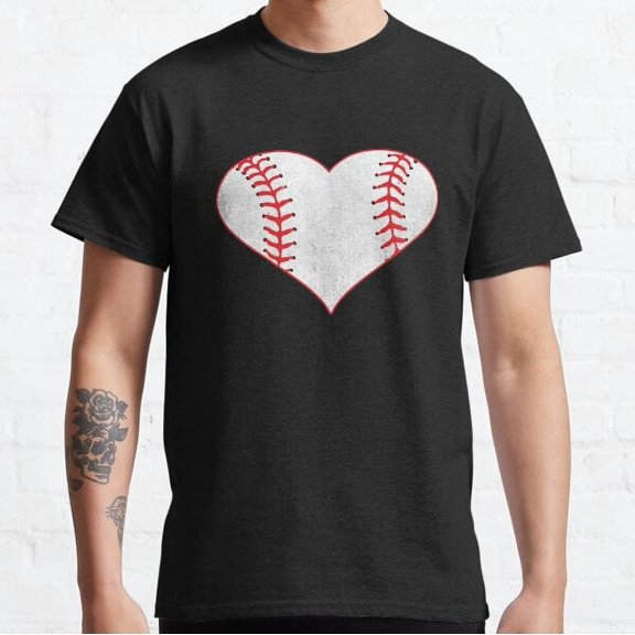 Baseball Heart Shirt Softball Mom Sports T Shirt Classic T-shirt