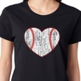 thumbnail image 1 of Baseball Heart T Shirt - Baseball Womens T-Shirt. Vintage Baseball Heart Graphic Sport Game Plus Size Shirt Funny Cute Baseball Mom Shirt Unisex S-5XL Hot Trending Shirt, Vintage Birthday Gift, 1 of 3