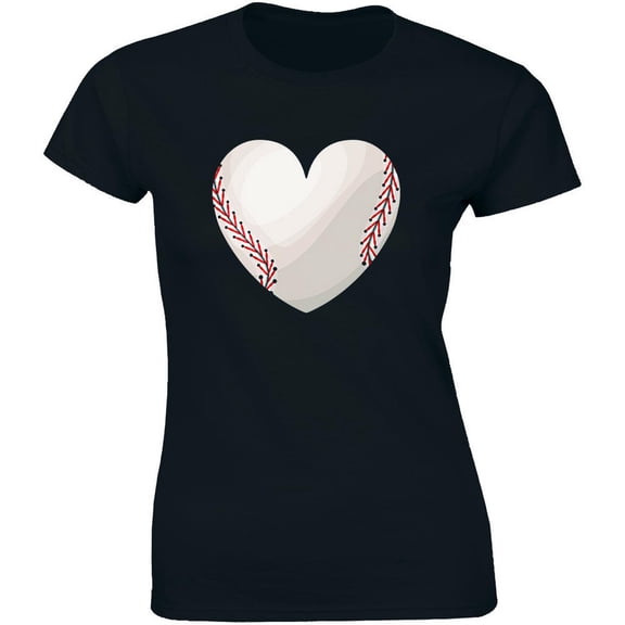 Baseball Heart Women'S Tee Shirt Sports Outdoor Spirit Wear Proud Mom T-Shirt