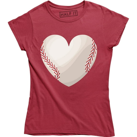 Baseball Heart Women's Sports Outdoor Spirit Wear Proud Mom T-Shirt