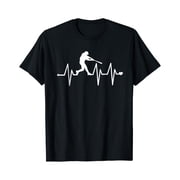 Baseball Heartbeat Pulse Classic Cotton Tee Sport Pulse T-Shirt