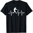 thumbnail image 1 of Baseball Heartbeat Pulse Shirt - Funny Baseball T-Shirt Black Small, 1 of 4