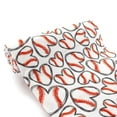 thumbnail image 1 of Baseball Hearts DBP Fabric - Double Brushed Polyester 4 Way Stretch -  1 yard, 1 of 3