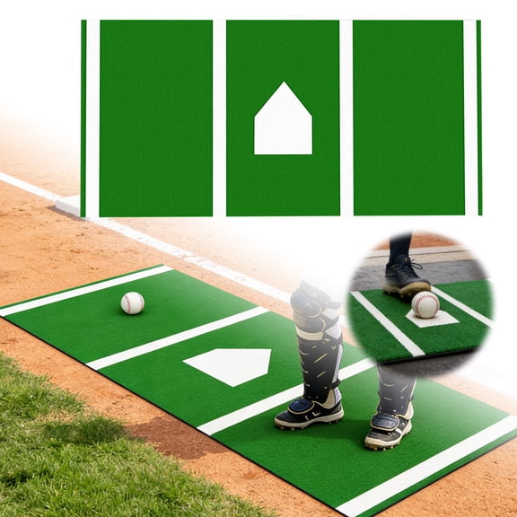 Baseball Hitting Pad Batter Training Mat Development Hitting Batting Practice Indoor Outdoor Exercise With Home Plat