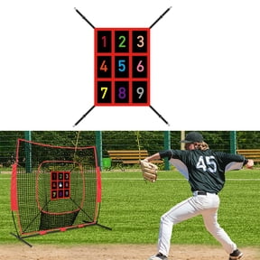 Baseball Hitting Target Net 27.5 x 19.6 in Adjustable 9 Hole Pitching Accuracy Trainer Screen for Softball