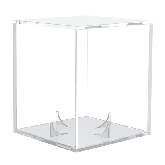 Baseball Holder Protector Square Clear Protector Box Softball Acrylic Cubes Baseball Display Case Display Box with Stand