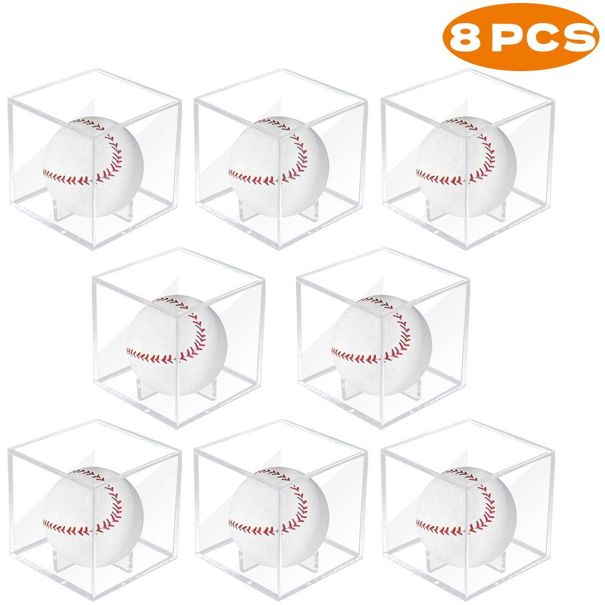 Baseball Holders for Balls Display, UV Protected Clear Acrylic Baseball