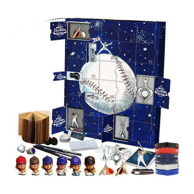 Baseball Holiday Countdown Set 24 Days Advent Calendar Blind Home