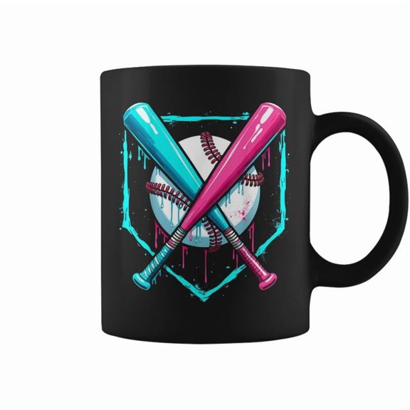 Baseball Home Plate Drip Boys Baseball Bat Baseball Drip Coffee Mugs