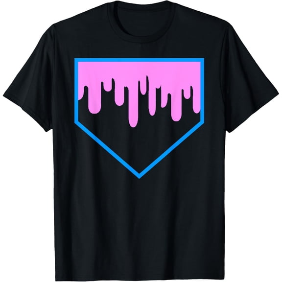 Baseball Home Plate Drip shirt Ice Cream Softball & Baseball T-Shirt