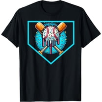 Baseball Home Plate Drip shirt Ice Cream Softball & Baseball T-Shirt
