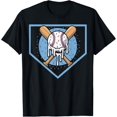 thumbnail image 1 of Baseball Home Plate Ice Cream Drip with Sprinkles for Boys T-Shirt, 1 of 4