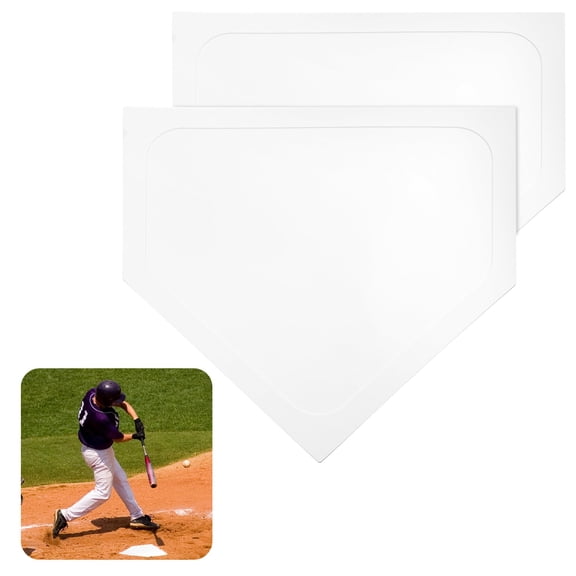 Baseball Home Plate Rubber Bases for Softball Kickball Practice 2 Pack