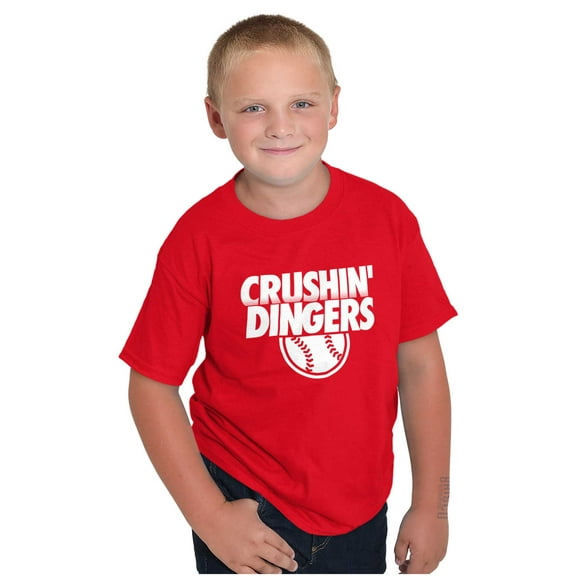 Baseball Homerun Crushin Dingers Boys Kids T Shirt Tees Tops Teen Brisco Brands X