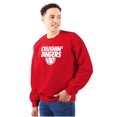 thumbnail image 1 of Baseball Homerun Crushin Dingers Men's Crewneck Sweatshirt Brisco Brands S, 1 of 6