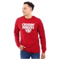 thumbnail image 1 of Baseball Homerun Crushin Dingers Men's Long Sleeve Tee T Shirt Brisco Brands S, 1 of 6