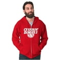 thumbnail image 1 of Baseball Homerun Crushin Dingers Zip Hoodie Sweatshirt Men Brisco Brands S, 1 of 6