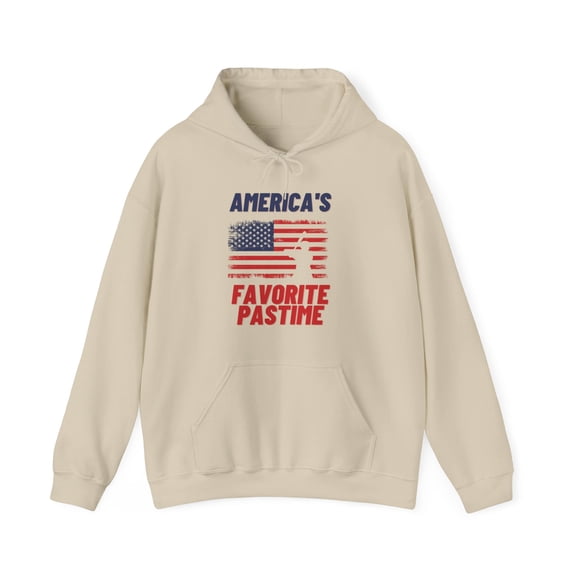 Baseball Hoodie, America's Favorite Pastime, Unisex