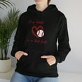 thumbnail image 1 of Baseball Hoodie Sweatshirt, My Heart is on That Field, 1 of 7