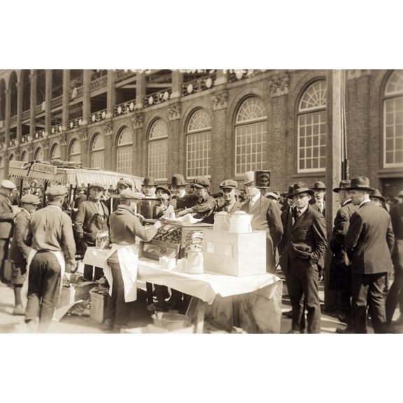 Baseball. Hot Dog Vendors Sell To Fans At Ebbets Field History (36 x 24)