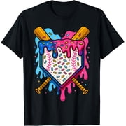 Baseball Ice Cream Drip Baseball T-Shirt
