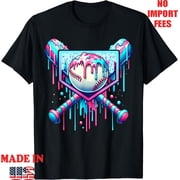 Baseball Ice Cream Drip Sports Lifestyle Graphic T-Shirt