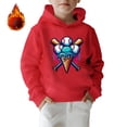 thumbnail image 1 of MAWOTEA Baseball Ice Cream Dripping Patterned Kid's hoodie FleeceLined Made From 50% Cotton 50% Polyster,Long Sleeve Design Size 5 Years- Size 12 Years, 1 of 6