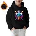 thumbnail image 1 of MAWOTEA Baseball Ice Cream Dripping Patterned Kid's hoodie FleeceLined Made From 50% Cotton 50% Polyster,Long Sleeve Design Size 5 Years- Size 12 Years, 1 of 6