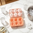 thumbnail image 1 of Baseball Ice Cube Tray with 6 Ball Compartments for Cocktails Soda and Summer Drinks Reusable Plastic Kitchen Freezer Mold, 1 of 6