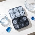 thumbnail image 1 of Baseball Ice Cube Tray with 6 Ball Compartments for Cocktails Soda and Summer Drinks Reusable Plastic Kitchen Freezer Mold, 1 of 6