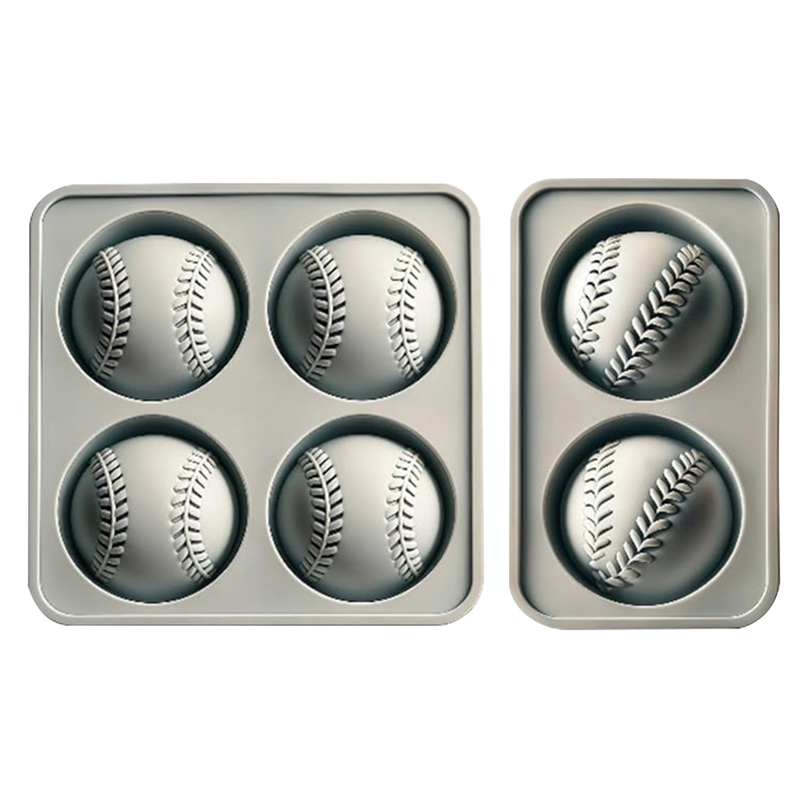 Baseball Ice Mold – Silicone Fun Shapes Ice Tray with Funnel, Large Ice ...