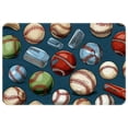 thumbnail image 1 of Baseball Indoor Carpet Kitchen Rug Office Mat - Polyester Non-Slip Machine Washable, 1 of 6