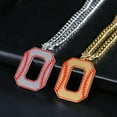 thumbnail image 1 of Baseball Initial A-Z Letter Pendant Necklace Cuban Chain Stainless Steel Jewelry, 1 of 7